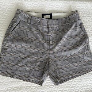 Ecru Plaid Shorts Size 4